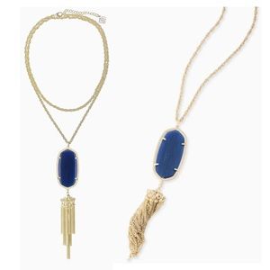 Kendra Scott • “Rayne” Necklace • Gold + Navy
